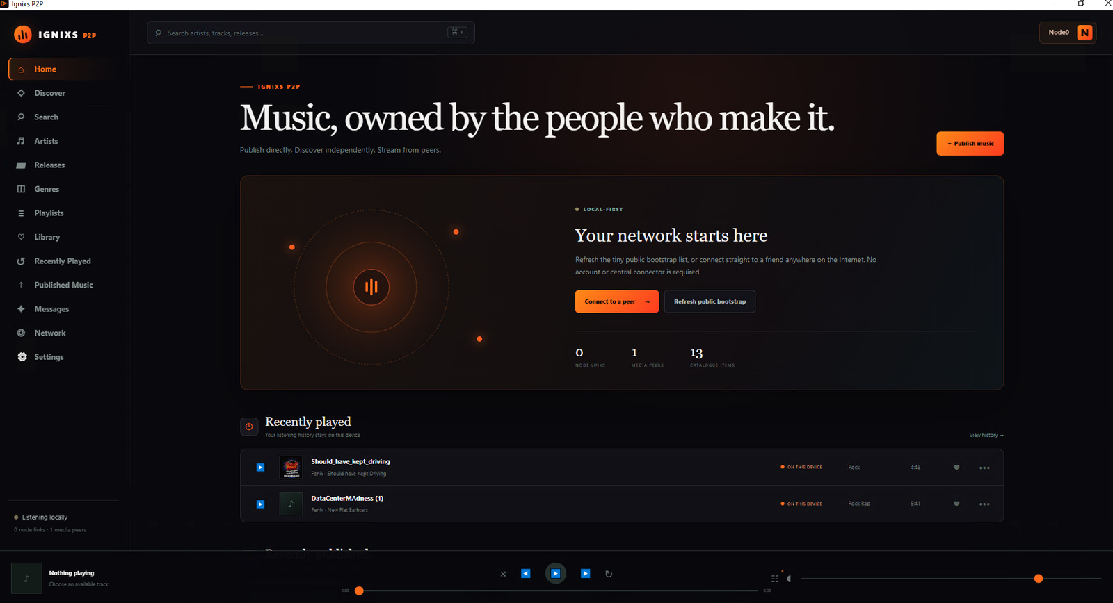 Ignixs P2P desktop application